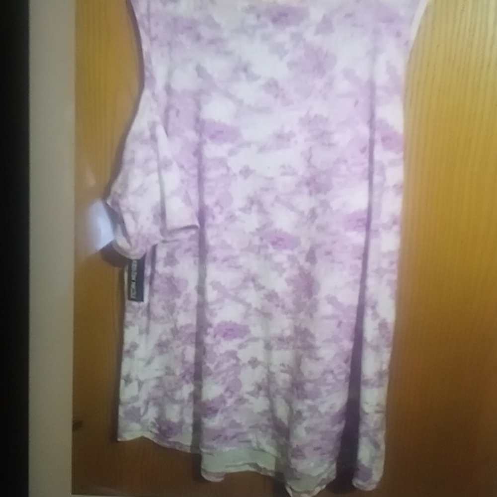 KRISTIN nicole purple white top 1x